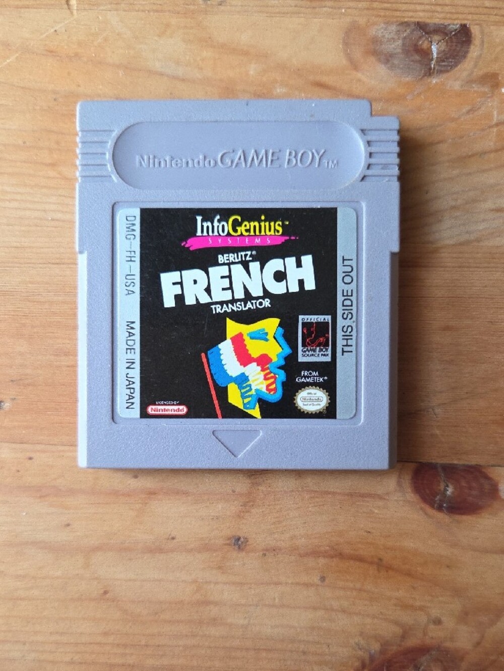 3/$30 Berlitz French Translator Learning Vintage Nintendo Game Boy TESTED